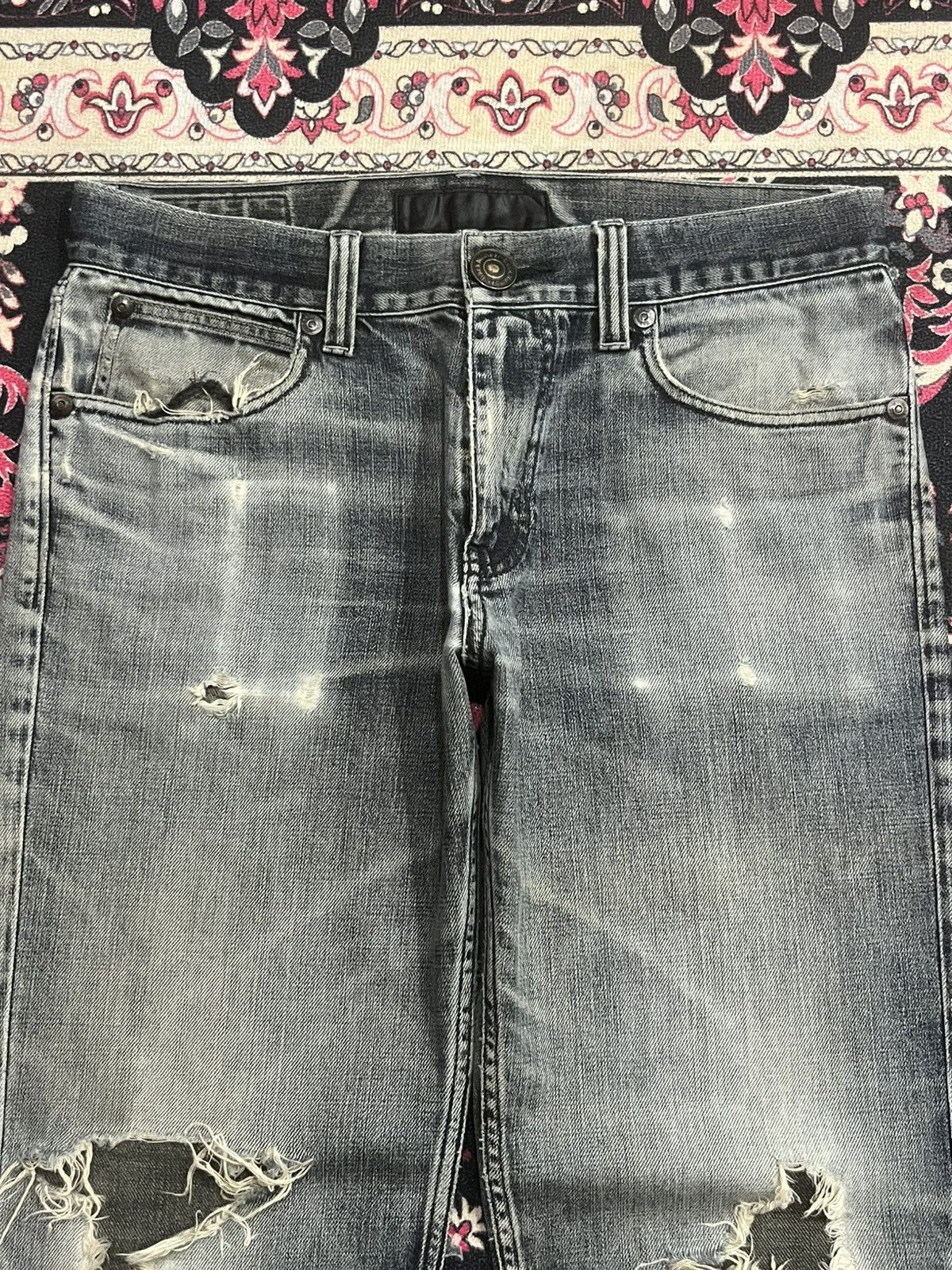 Black Label Vintage Japanese Brand Back Number Black Label Blowout Jeans Size US 32 / EU 48 - 3 Thumbnail