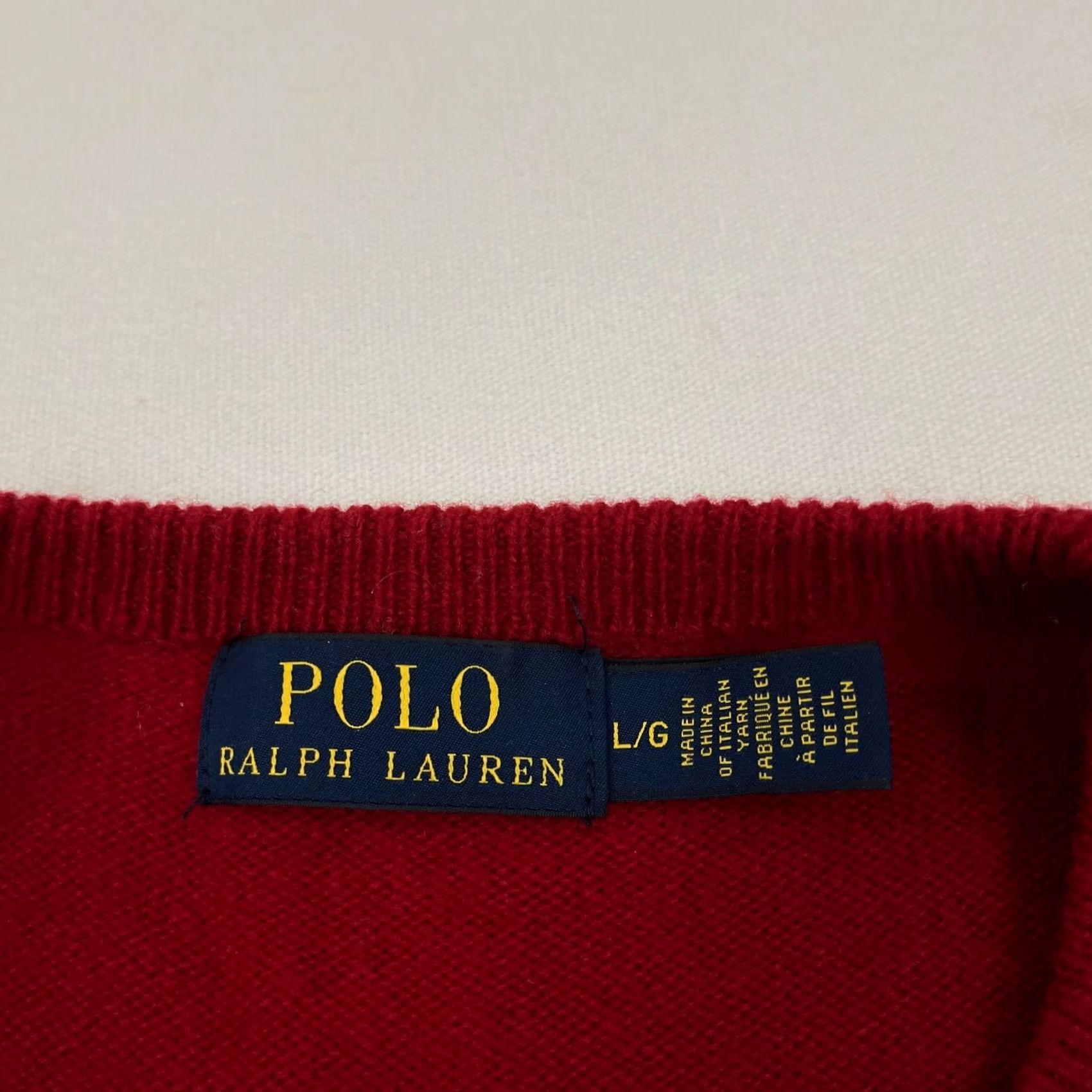 Polo Ralph Lauren Polo Ralph Lauren Sweater Mens L Red Wool Lambs Yarn Crewneck Jumper Preppy Pony Size US L / EU 52-54 / 3 - 3 Thumbnail