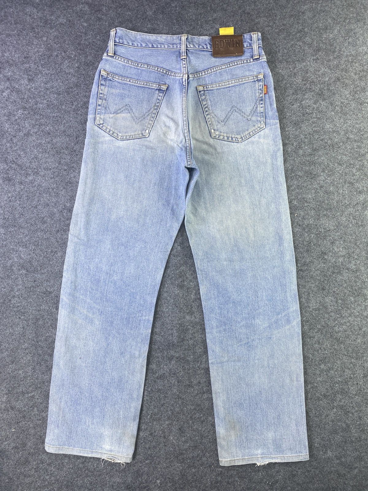 Edwin × Japanese Brand × Jean Edwin 604 Distress Blue Wash Denim - J903 Size US 29 - 3 Thumbnail