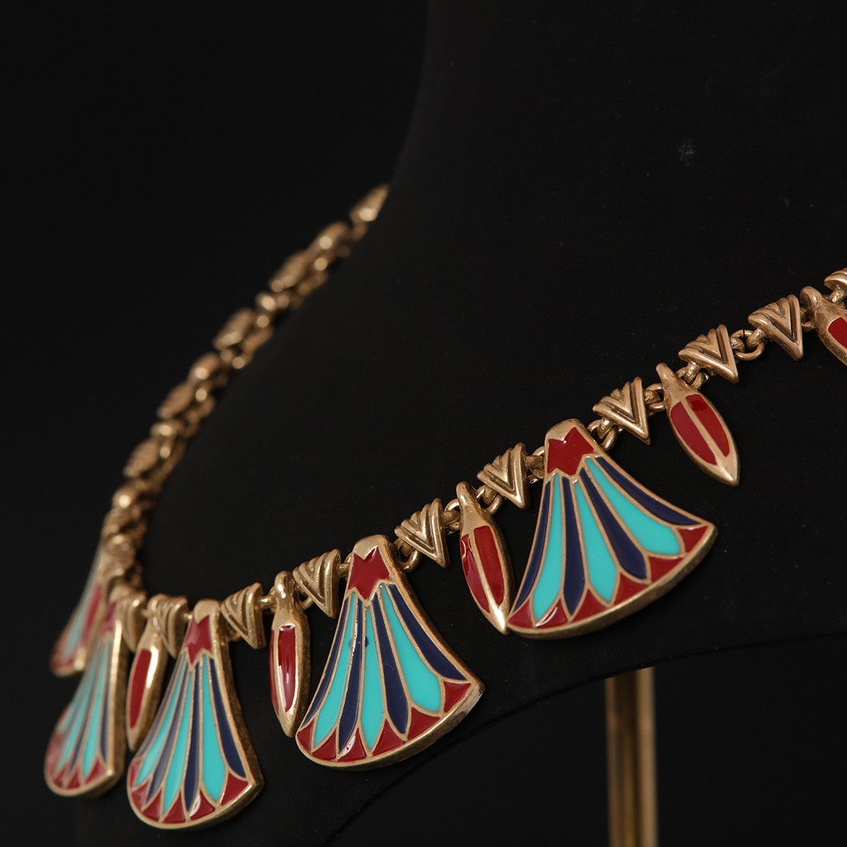 Other vintage green enamel fan necklace Size ONE SIZE - 3 Thumbnail