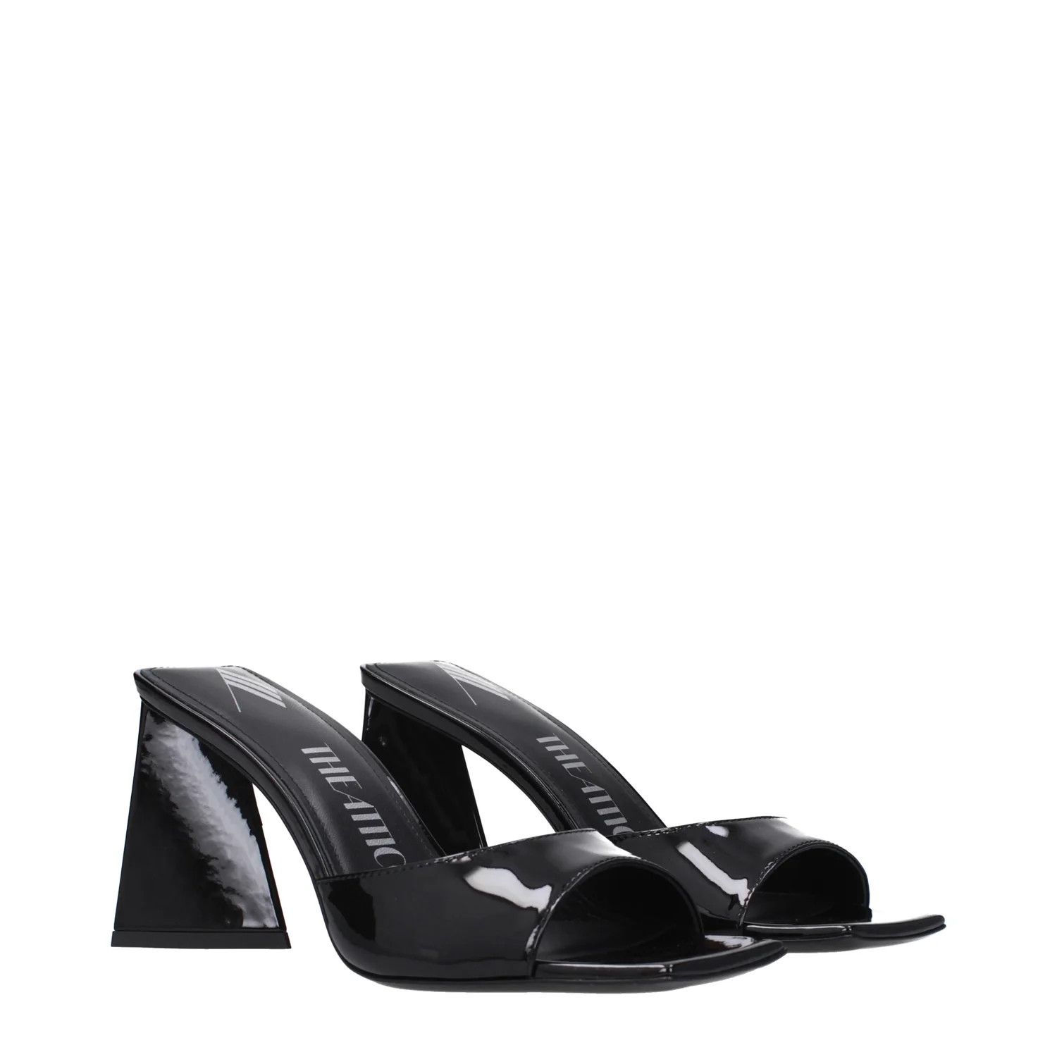 The Attico ob1o1e1224 Patent Leather Sandals in Black Size US 7.5 / IT 37.5 - 2 Thumbnail
