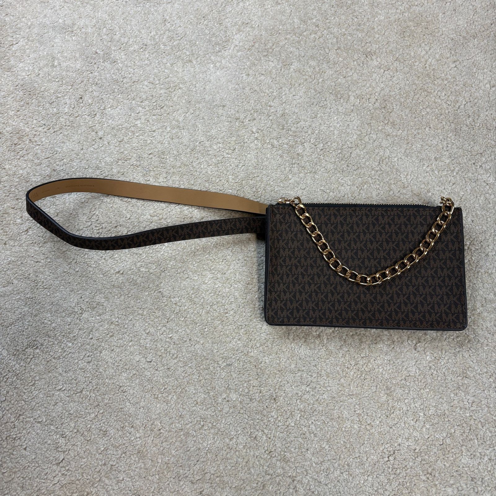Michael Kors NWOT Michael Kors MMK Chain Zip Brown Logo Belt Bag XL Size ONE SIZE - 2 Thumbnail