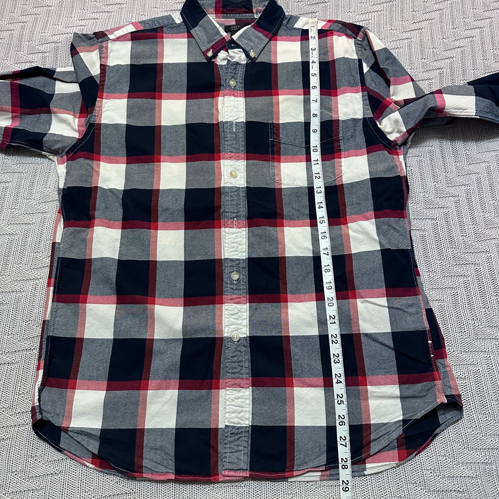 J.Crew J Crew navy buffalo plaid oxford button down Size US L / EU 52-54 / 3 - 7 Thumbnail