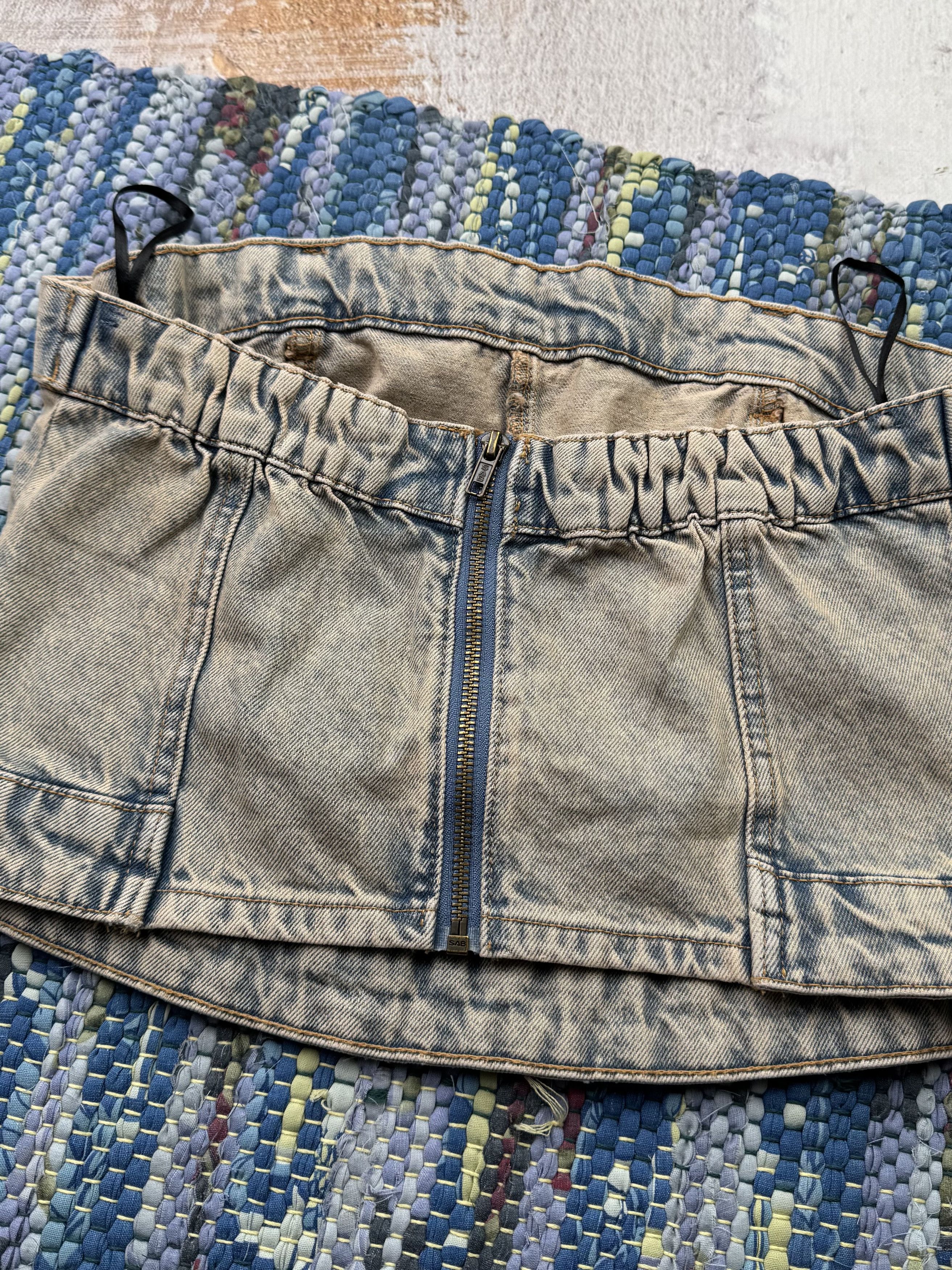 Vintage Vintage Faded Denim Crop Top With Straps A626D15(266) Size S / US 4 / IT 40 - 4 Thumbnail