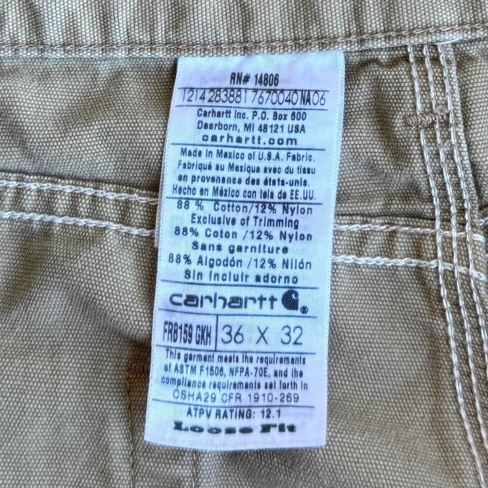 Carhartt × Carhartt Wip × Vintage Crazy Vintage Y2K Carhartt Baggy Carpenter Skater Pants Size US 36 / EU 52 - 4 Thumbnail