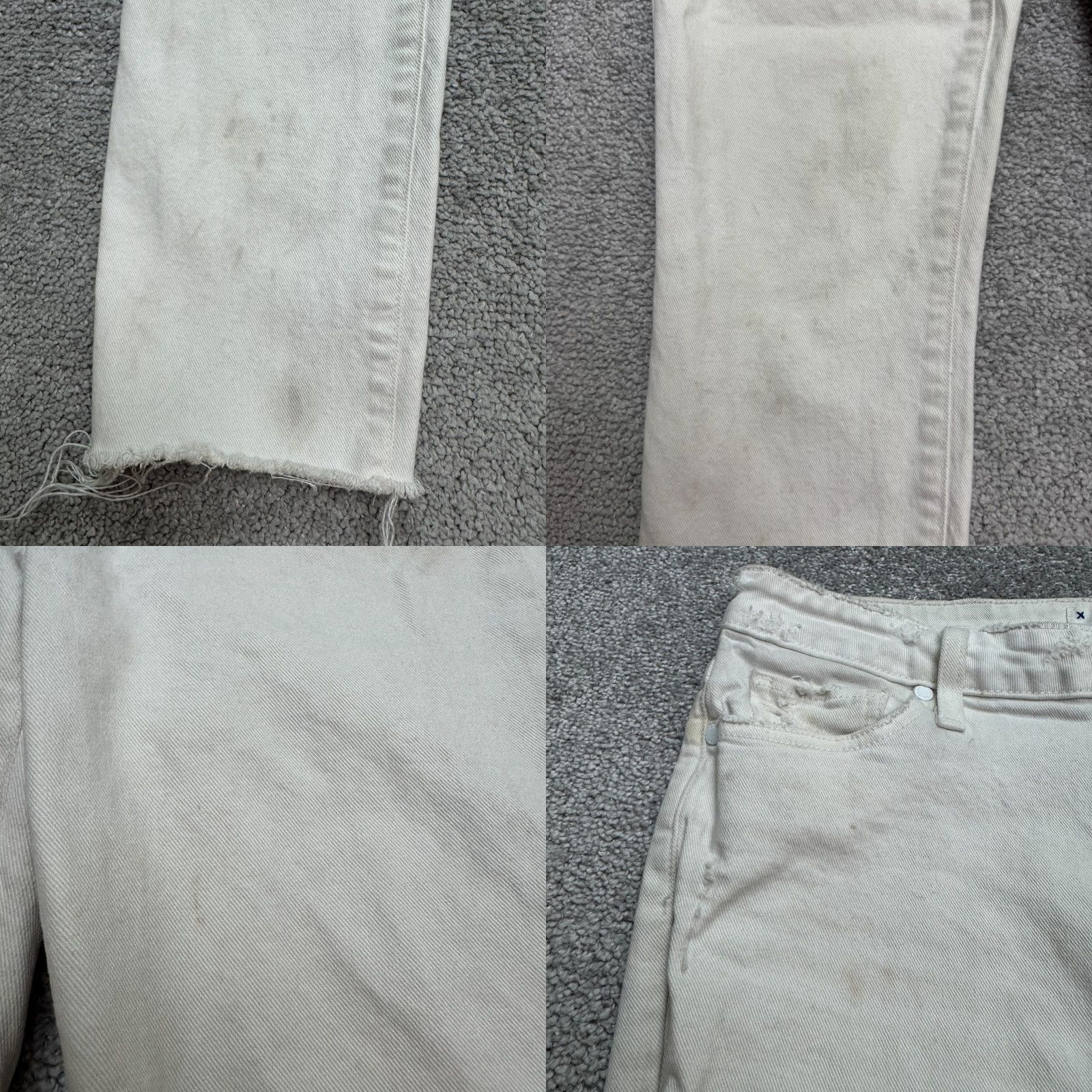 Paige Paige Skyline Skinny Crop Denim Jeans Womens 28 White Mid Rise Cotton Stretch Jeans Size 28" / US 6 / IT 42 - 8 Thumbnail
