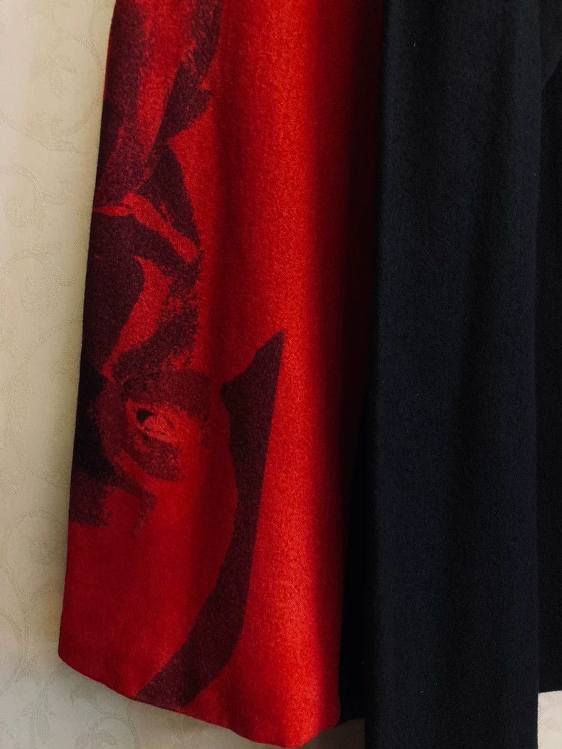 Yohji Yamamoto Yohji Yamamoto Pour Homme 18aw Red and black scarf collar P Size US S / EU 44-46 / 1 - 4 Thumbnail