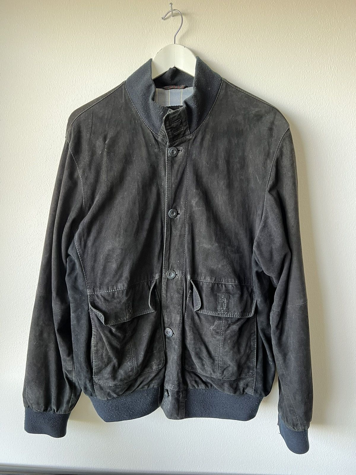 Pierre cardin suede jacket hotsell