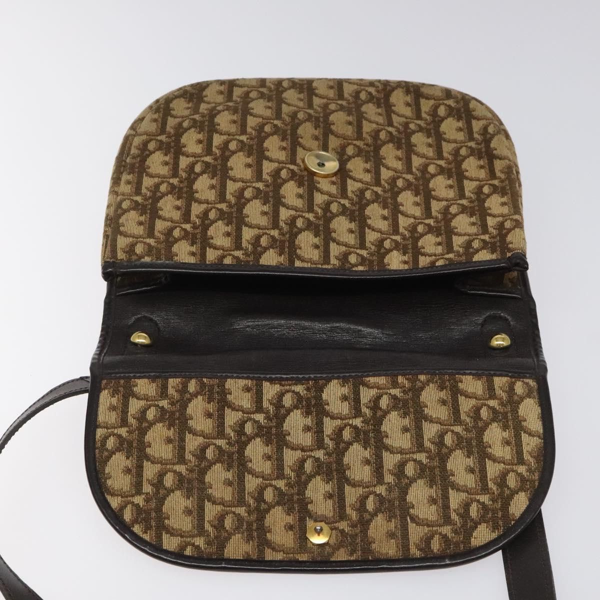 Dior DIOR Trotter Canvas Shoulder Bag Brown Gold Size ONE SIZE - 10 Thumbnail