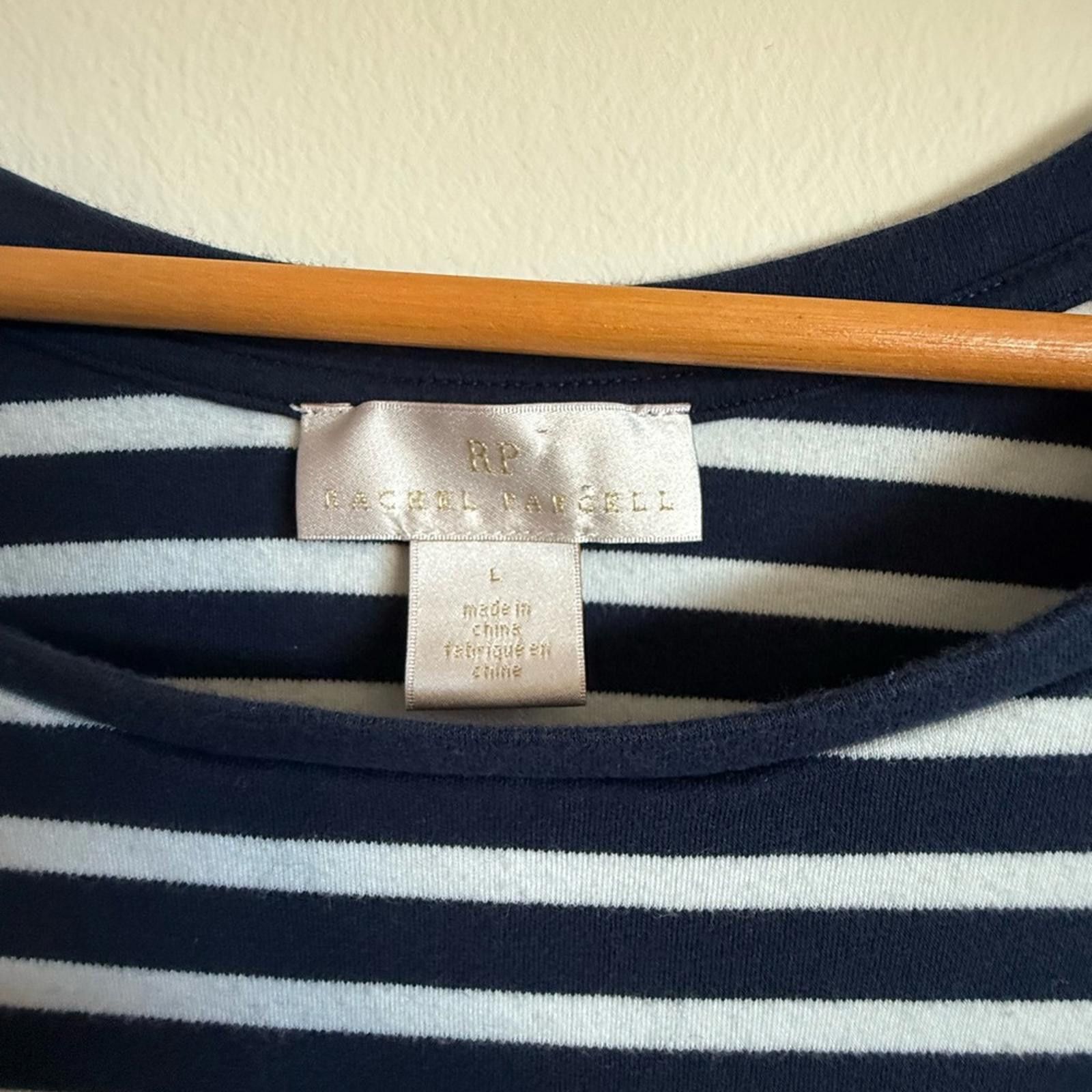 Other Rachel Parcell Stripe Bubble Sleeve Dress Size L Navy White Size L / US 10 / IT 46 - 3 Thumbnail