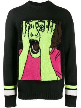 Marcelo Burlon Scream Intarsia Knitted Jumper Size US S / EU 44-46 / 1 - 1 Thumbnail