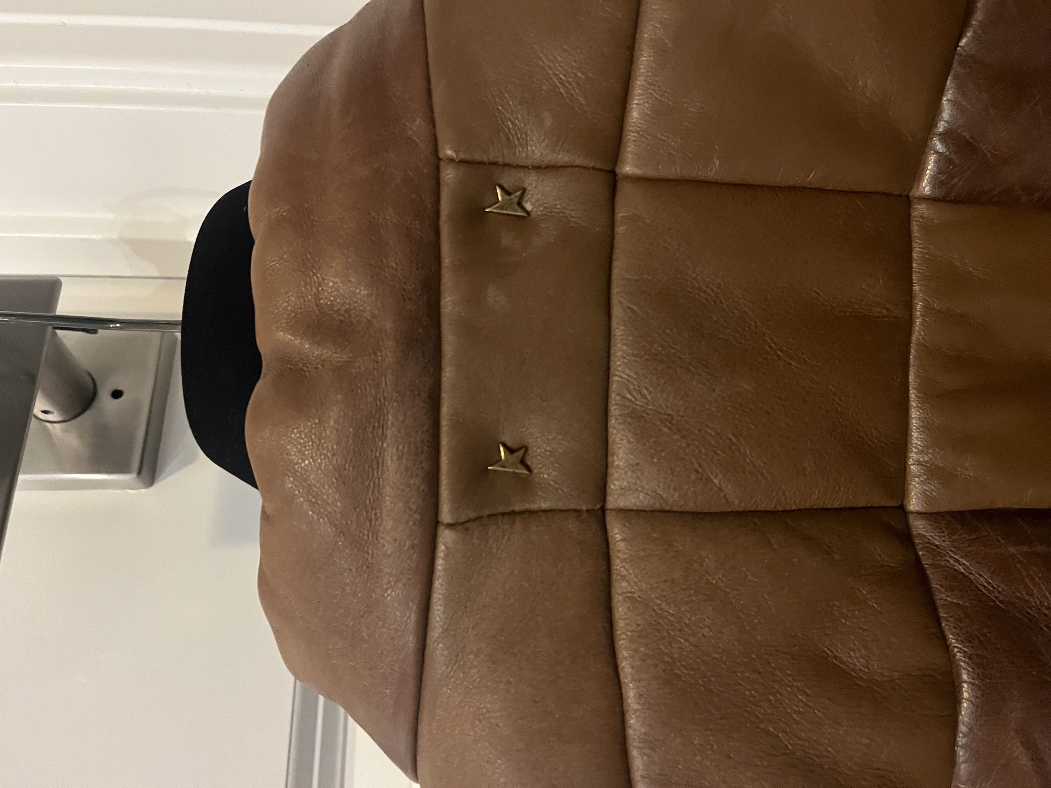 Golden Goose Brown Vintage Look Leather Bomber Jacket Size M / US 6-8 / IT 42-44 - 5 Thumbnail