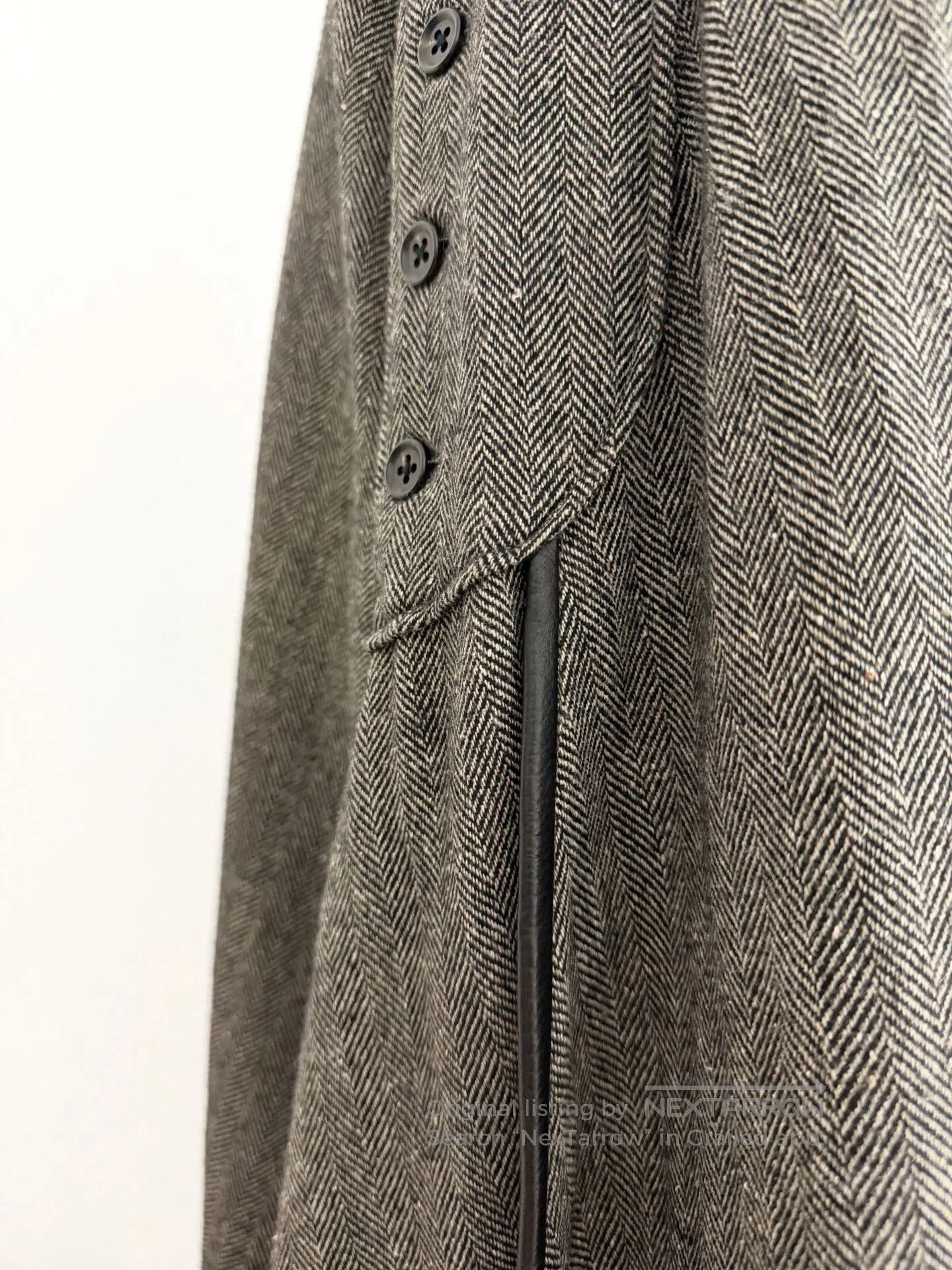 Kapital gray houndstooth wool skirt with buttons. Size 23" - 7 Thumbnail