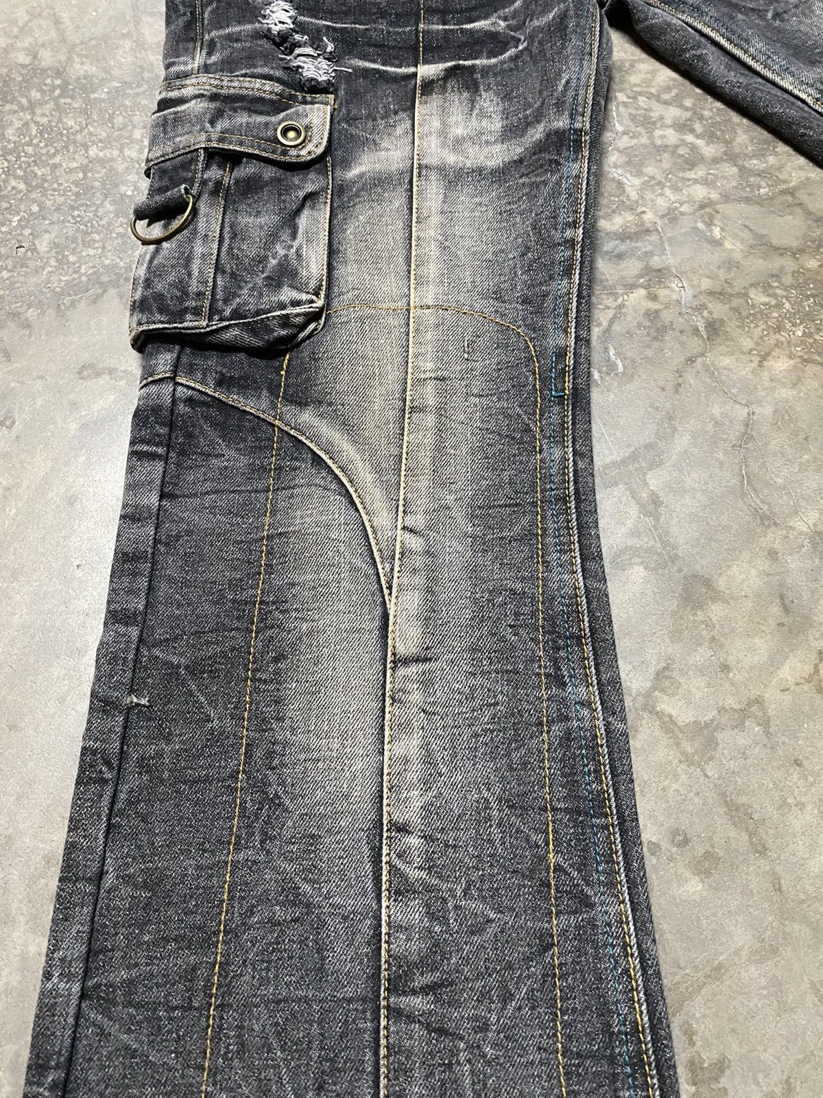14th Addiction × LOWBOX × Le Grande Bleu (L.G.B.) Flare Jeans Lowbox Bondage Size US 31 - 7 Thumbnail