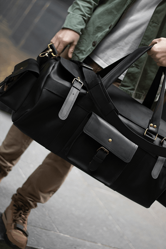 Handmade Leather travel bag "BISON" Size ONE SIZE - 5 Thumbnail