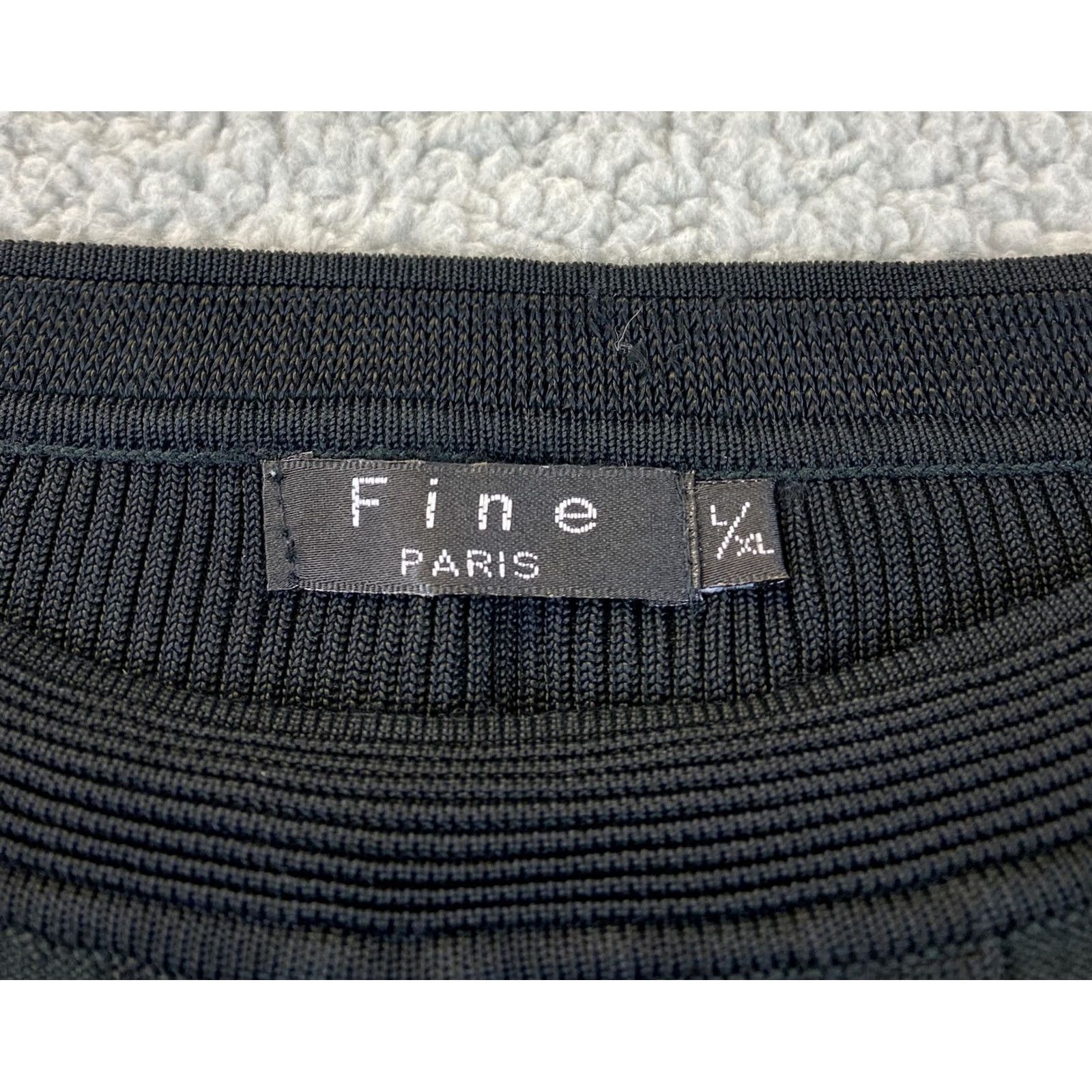 Vintage FINE PARIS COLLECTION Knit Top Women L Black Viscose Short Sleeve Scoop Neck Knit Top Paris Theme Womens Regular Sized L Black Visco Size L / US 10 / IT 46 - 3 Thumbnail