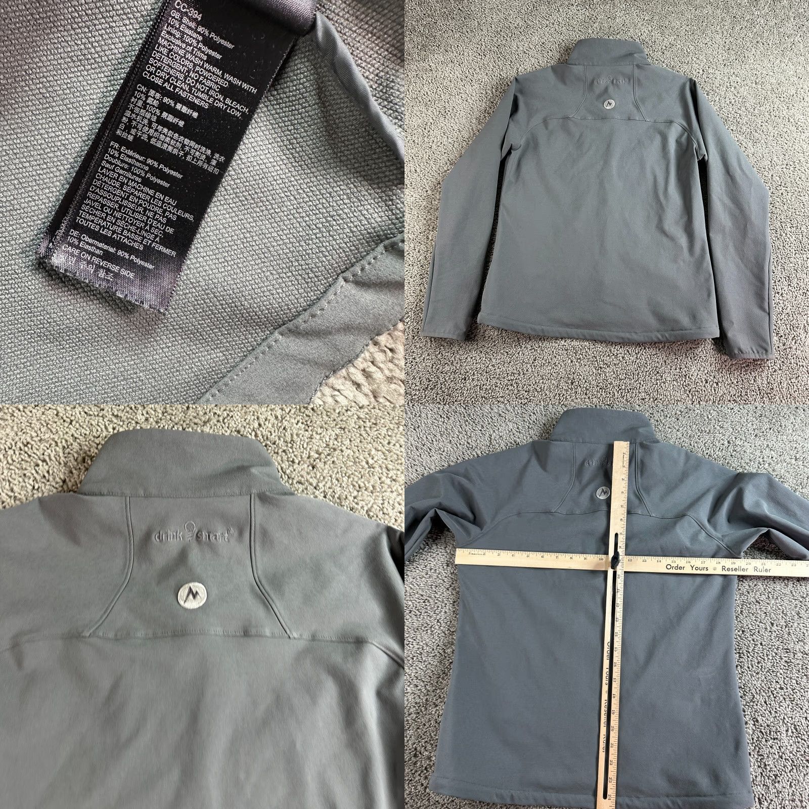 Marmot Marmot Tempo Jacket Womens M Gray Water Repellant Full Zip Coat Logo Pockets Casual Outdoor Size M / US 6-8 / IT 42-44 - 8 Thumbnail