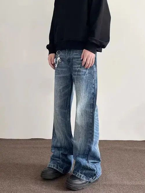 Jean High street lightning crackle micro-flared jeans Size US 32 / EU 48 - 1 Thumbnail