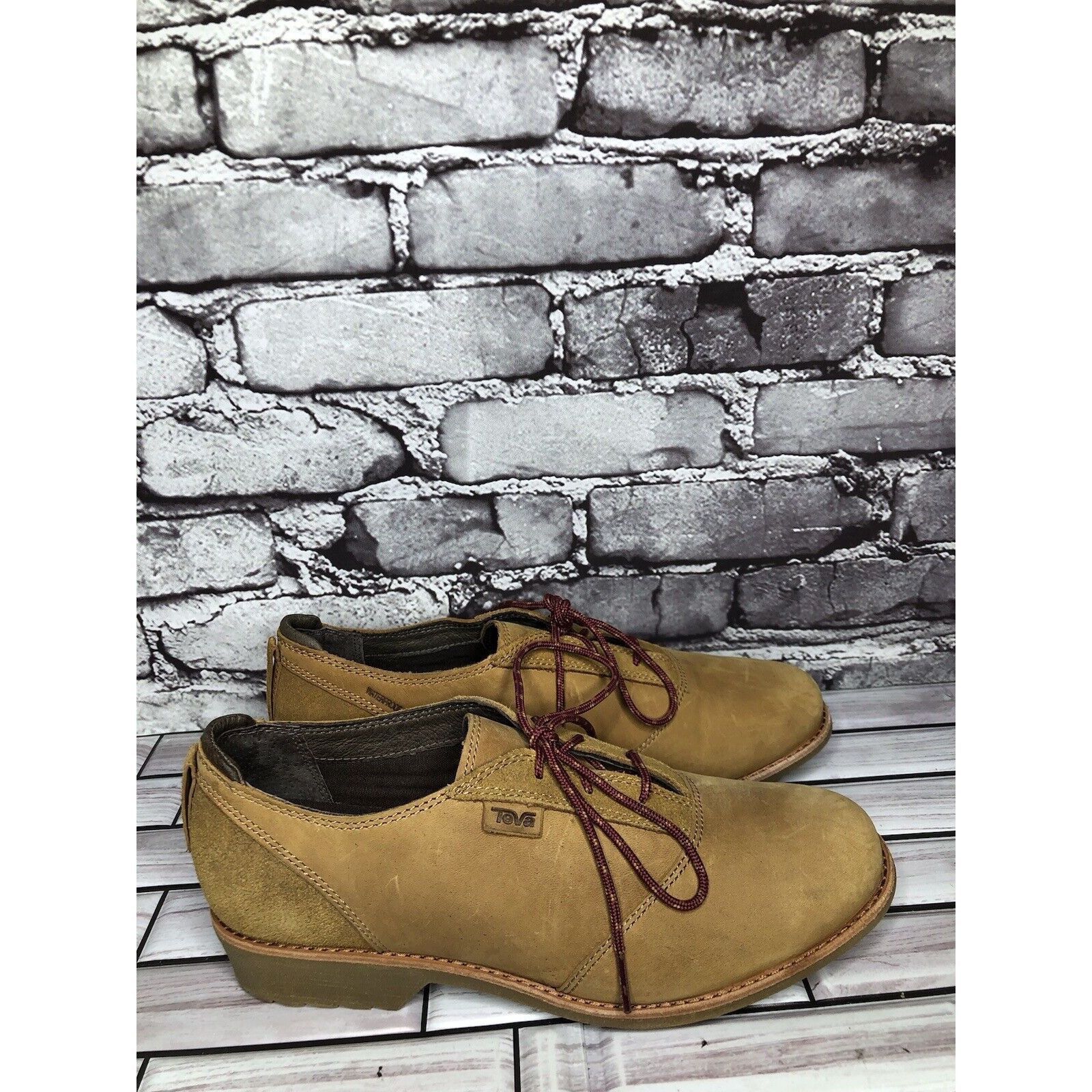 Teva Teva De La Vina Dos Bison Brown Leather Lace Up Oxford Shoes Size US 9.5 / IT 39.5 - 16 Thumbnail