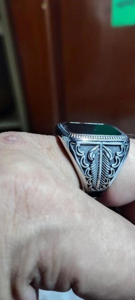 Jewelry Turkish Signet Ring Streetwear Jewelry Fashion Gift Size ONE SIZE - 1 Thumbnail