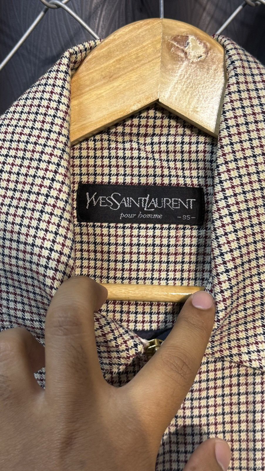 Yves Saint Laurent VINTAGE YVES SAINT LAURENT (YSL) JACKET CHECKERED PATTERN Size US M / EU 48-50 / 2 - 8 Thumbnail