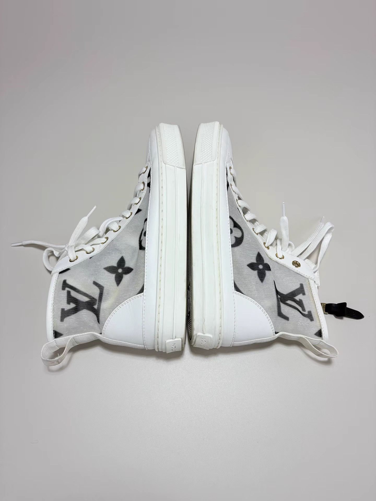 Louis Vuitton LV Stellar Monogram High-Top Sneakers K1 Size US 6.5 / IT 36.5 - 5 Thumbnail