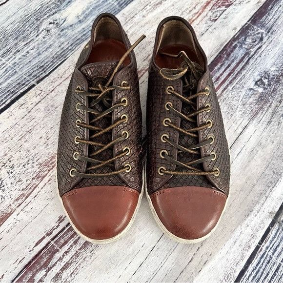 Frye FRYE Men’s Chambers Leather Brown Textured Men's Sneakers Size US 10 / EU 43 - 2 Thumbnail