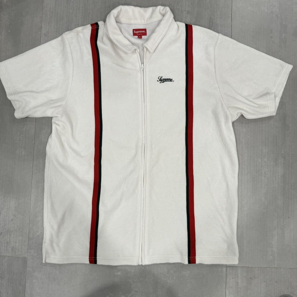 image of Supreme Velour Warm Up White Xl, Men's