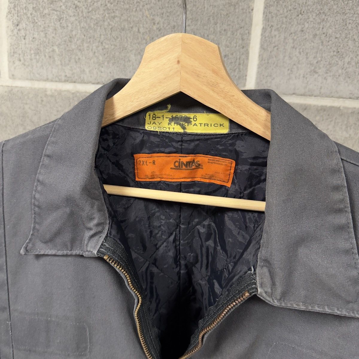 Vintage 90s Thrashed Faded Dirty Mechanic Work Jacket ERD Grunge Size US XXL / EU 58 / 5 - 3 Thumbnail