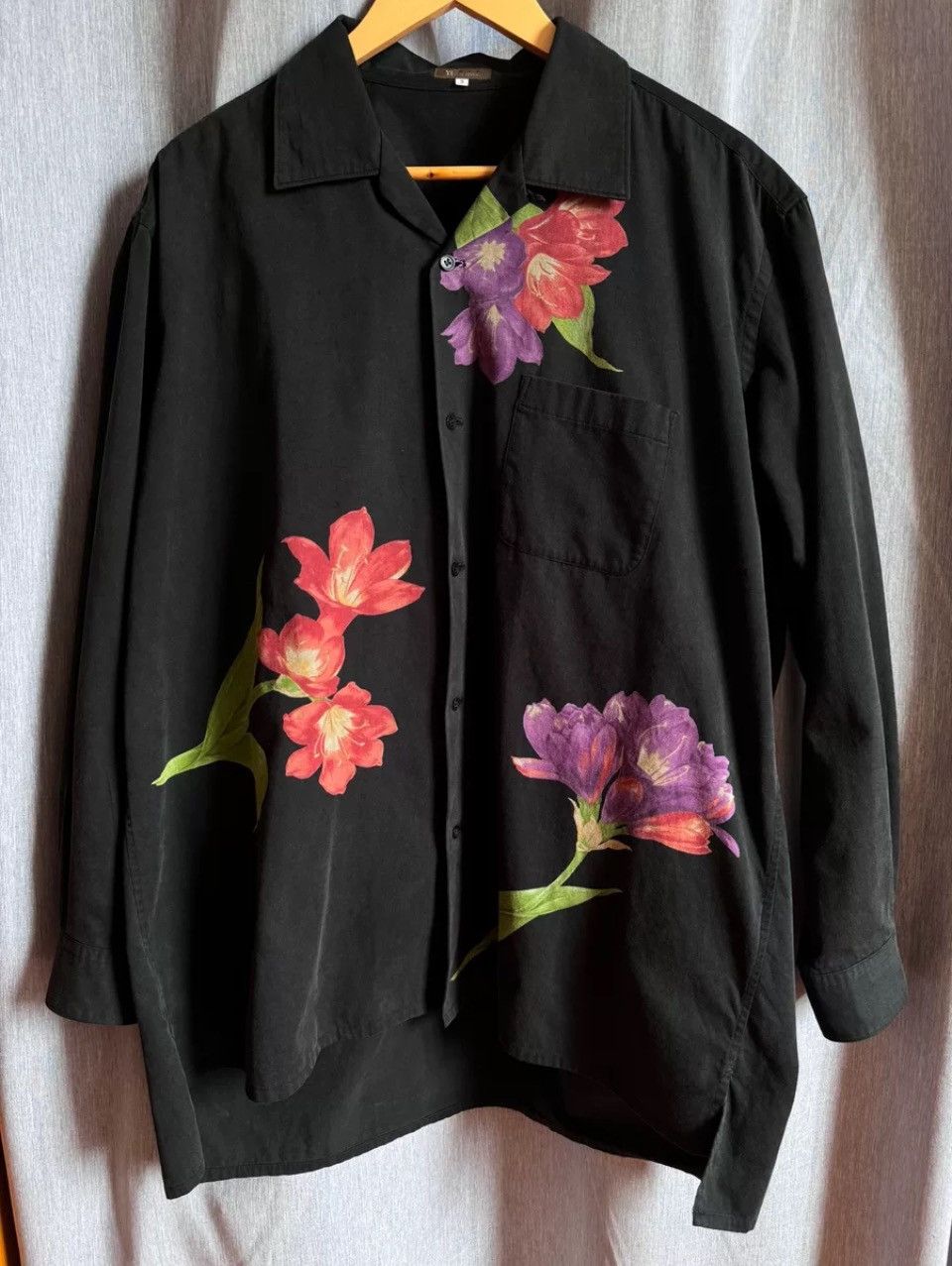 Yohji Yamamoto Yohji Yamamoto Flower Painted Shirt Size US L / EU 52-54 / 3 - 9 Thumbnail
