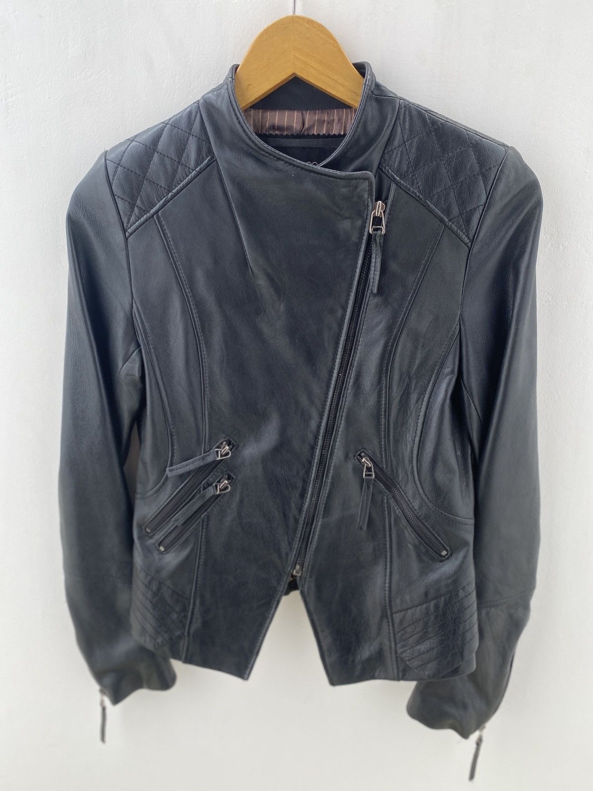 14th Addiction Japanese Brand On&On Leather Biker Jacket Vkei LGB Kmrii Size US S / EU 44-46 / 1 - 7 Thumbnail