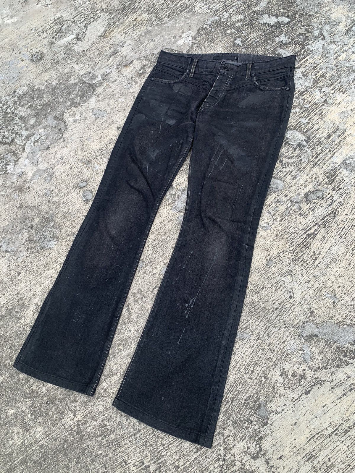 GOSTAR DE FUGA Flared Gostar de fuga waxed jeans Size 33" - 3 Thumbnail
