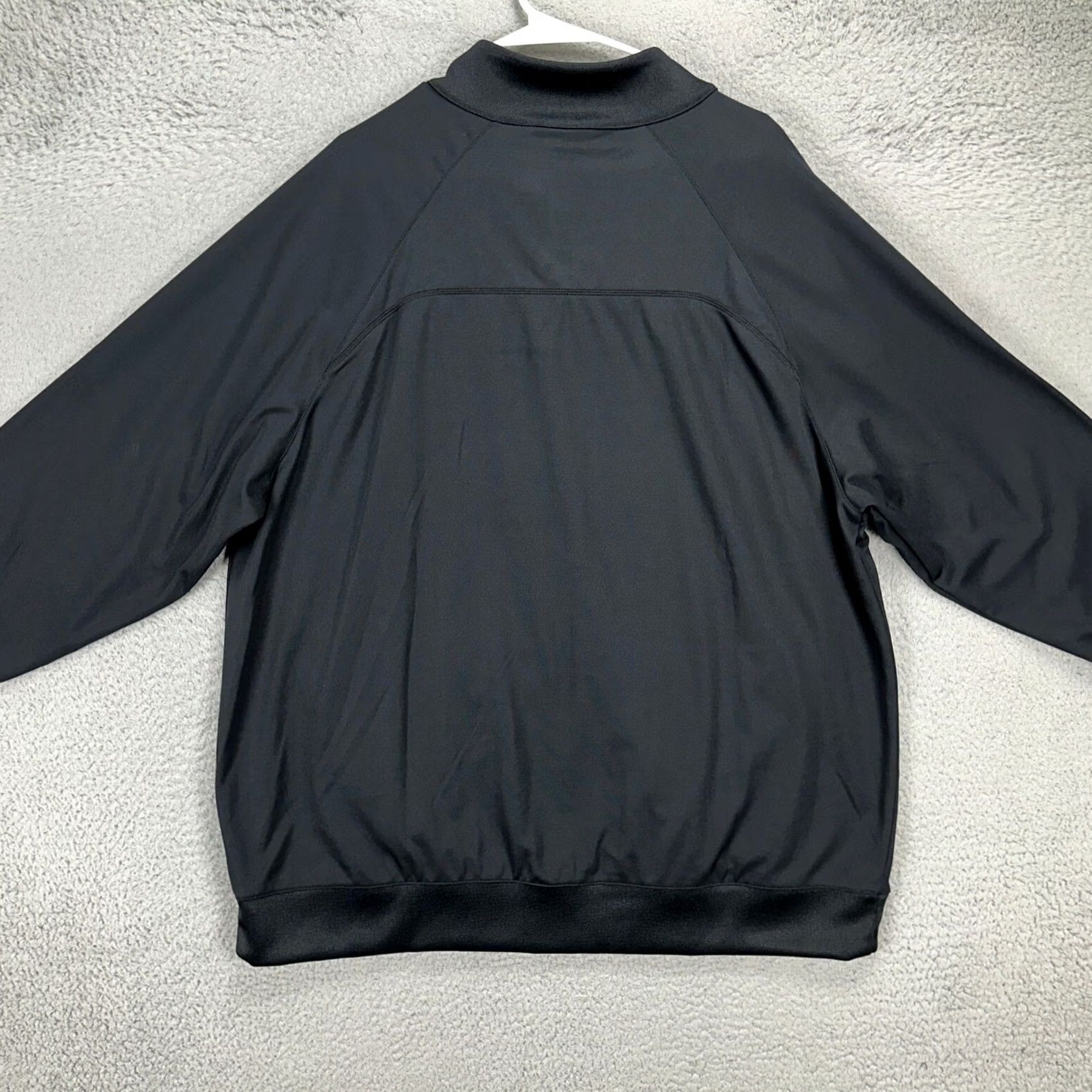 Reebok Reebok Play Dry Mens Full Zip Jacket 2XL Black Athletic Long Sleeve Pockets Logo Size US XXL / EU 58 / 5 - 3 Thumbnail