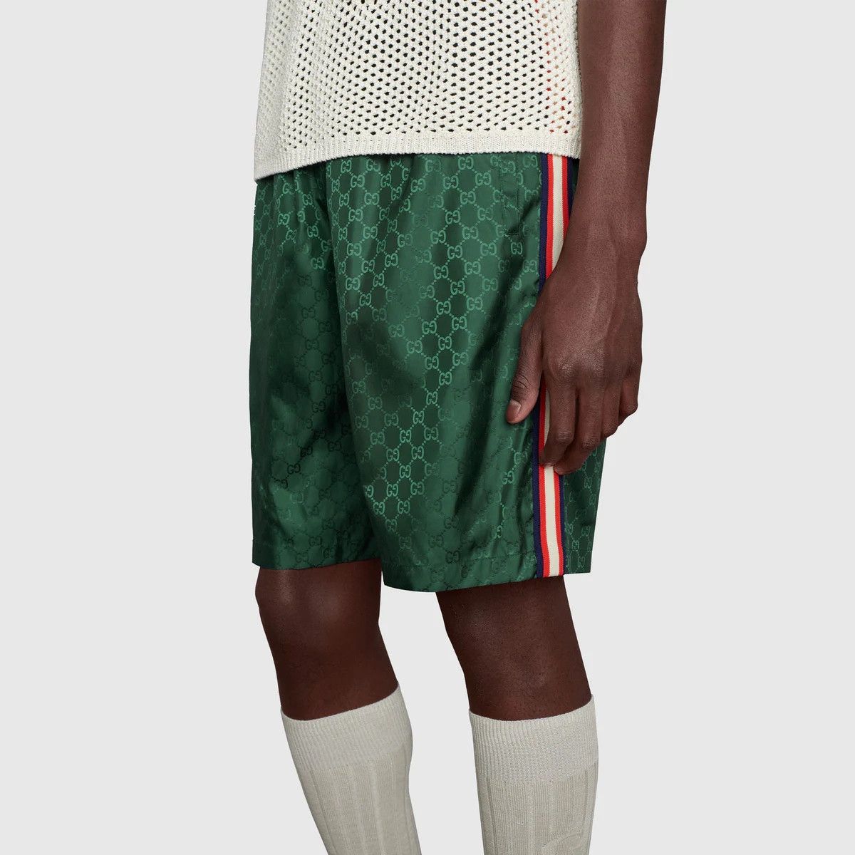 Gucci oc11z1025 GG Nylon Jacquard Swim Shorts in Green Size US 38 / EU 54 - 5 Thumbnail