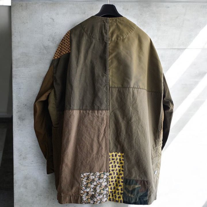 Comme des Garcons Homme NWT 25SS COMME des GARCONS HOMME Patchwork No Collar Jacket Size US S / EU 44-46 / 1 - 2 Thumbnail
