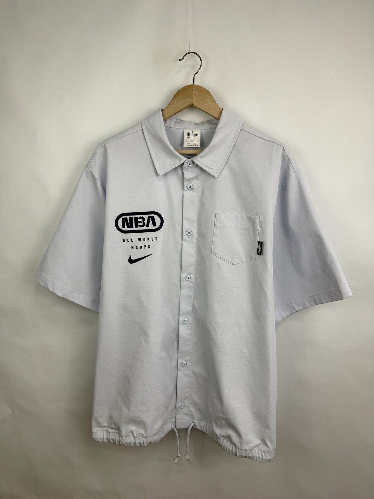 Nike 🇺🇸 Y2K Nike NBA N31 Club Woven Shirt All World Hoops Rare Size US XL / EU 56 / 4 - 6 Thumbnail