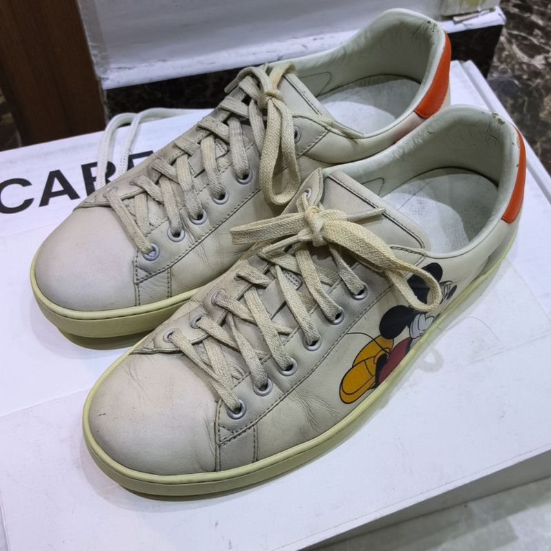 Gucci Gucci ACE Mickey Mouse Casual Sneakers for Men 0079 Size US 9 / EU 42 - 1 Thumbnail