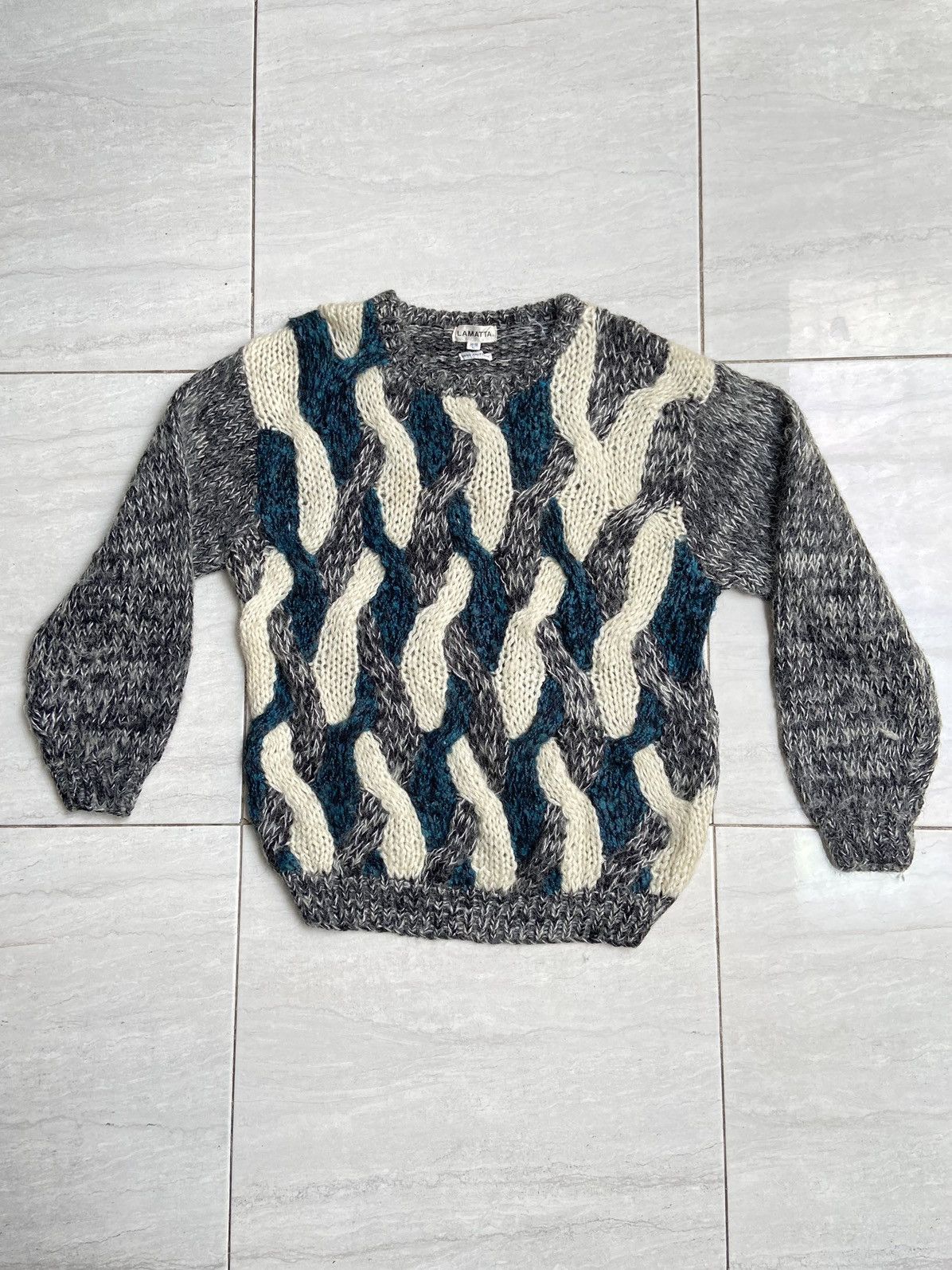 Handmade LAMATTA Hand Knitting Sweater Size US M / EU 48-50 / 2 - 6 Thumbnail