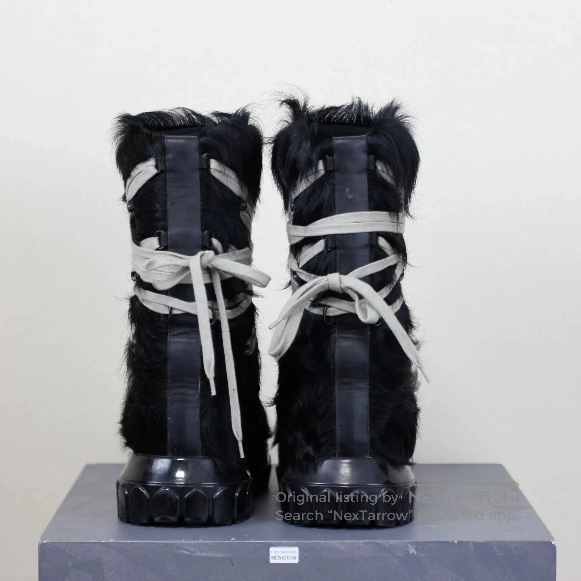 Rick Owens Rick Owens Black Furry Lace. Size US 5.5 / EU 38 - 5 Thumbnail