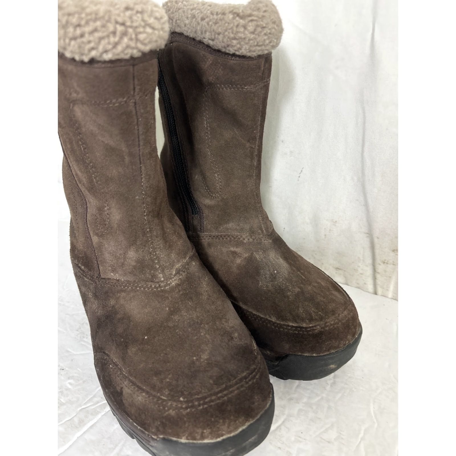 SOREL Sorel Women's WaterFall Boots Brown Suede WaterFall Boots Winter Boots WaterFall Boots Size 5.5 Brown Suede Zip Up Mid-Calf Women's Boots Size US 6 / IT 36 - 3 Thumbnail