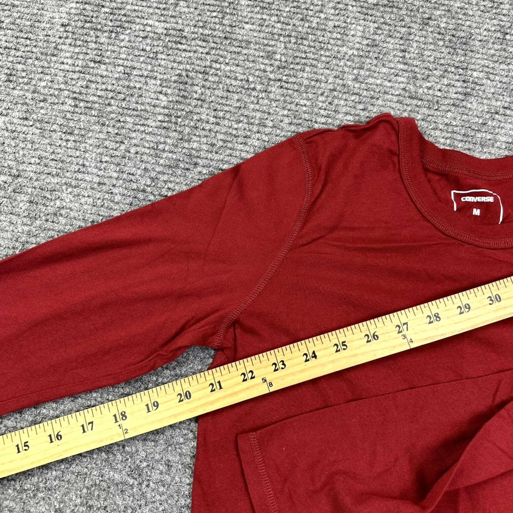 Converse Converse Logo Graphic Modern Shirt Juniors M Long Sleeve Red Cotton 100% Stretch Fit Womens Size M / US 6-8 / IT 42-44 - 7 Thumbnail