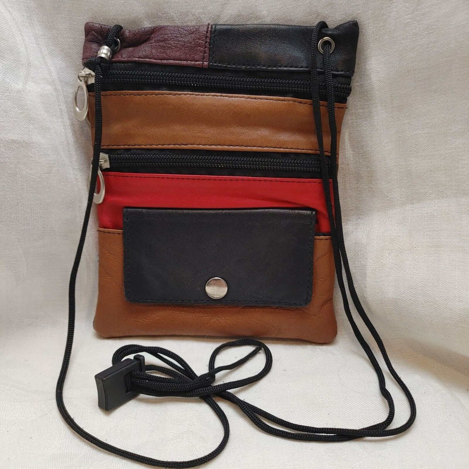 Other Genuine Leather Crossbody Handbag Women Mini Multicolor Patc Size ONE SIZE - 1 Thumbnail