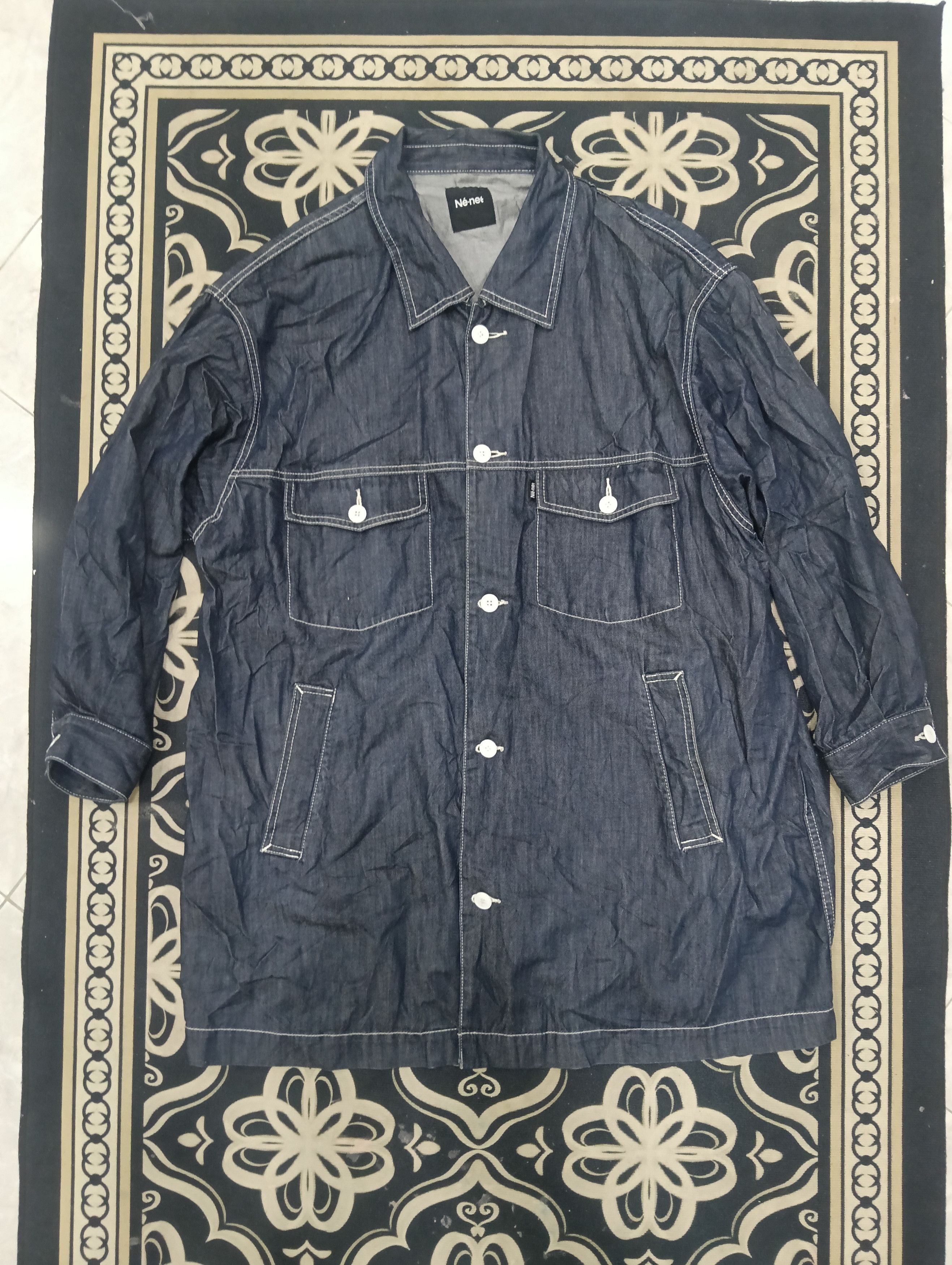 Ne-Net Ne Net Issey Miyake Denim Chore Jacket Size US XXL / EU 58 / 5 - 1 Thumbnail