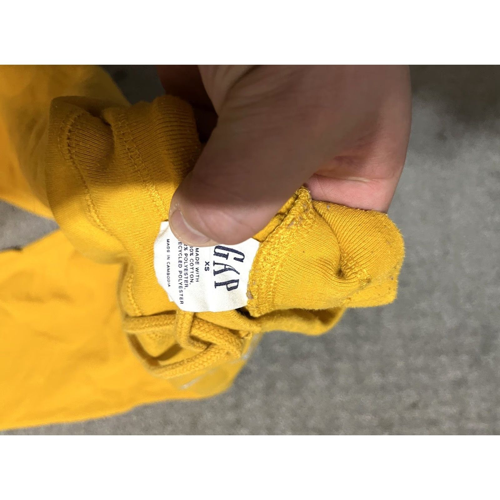 Gap Gap Sweatpants Logo Solid Yellow XS Womens Pants Activewear Lounge Pockets Adjustable Waist Breathable Lightweight 90s? Size 26" / US 2 / IT 38 - 5 Thumbnail