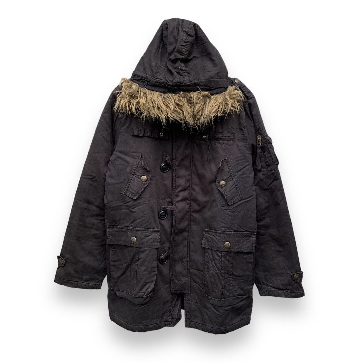 If Six Was Nine × Japanese Brand × Le Grande Bleu (L.G.B.) Fur hoodie jacket Size US L / EU 52-54 / 3 - 2 Thumbnail