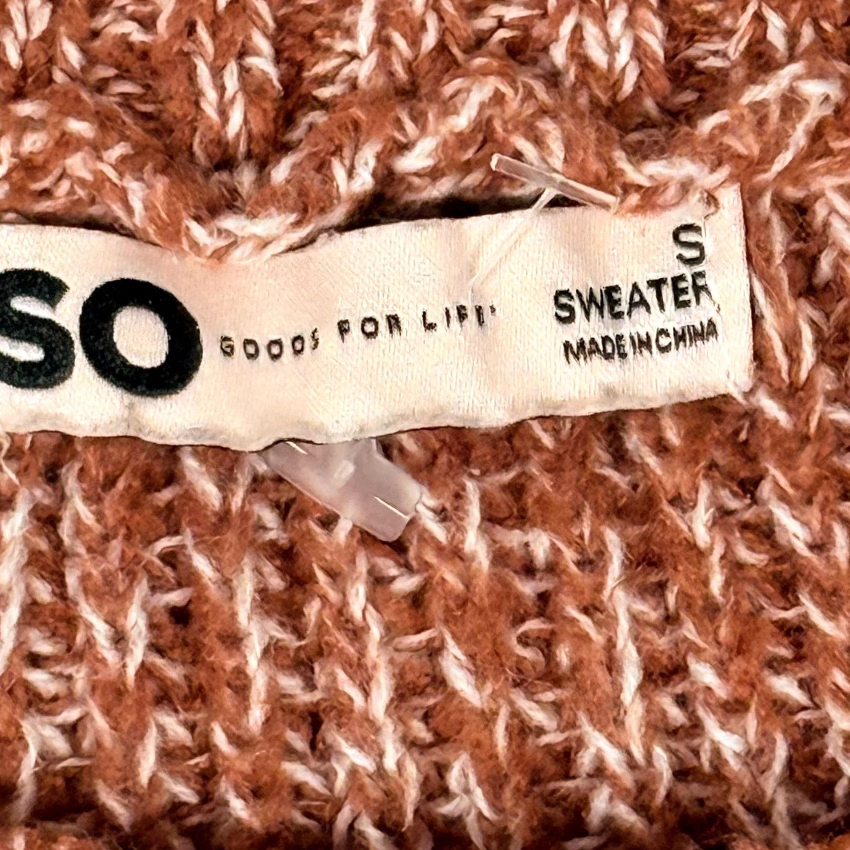 Vintage SO Sweater Womens Small Rust Brown Marled Knit Crewneck Long Sleeve Pullover Size S / US 4 / IT 40 - 3 Thumbnail