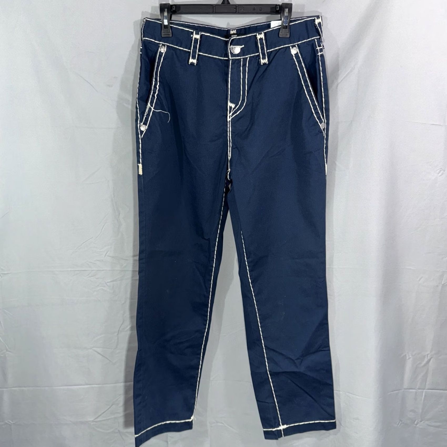 True Religion VINTAGE True Religion Jeans Mens 30 Blue Bobby Relaxed Baggy Contrast Stitch Streetwear Mens 30 Blue Bobby Relaxed Baggy Denim Jeans Size US 30 / EU 46 - 2 Thumbnail