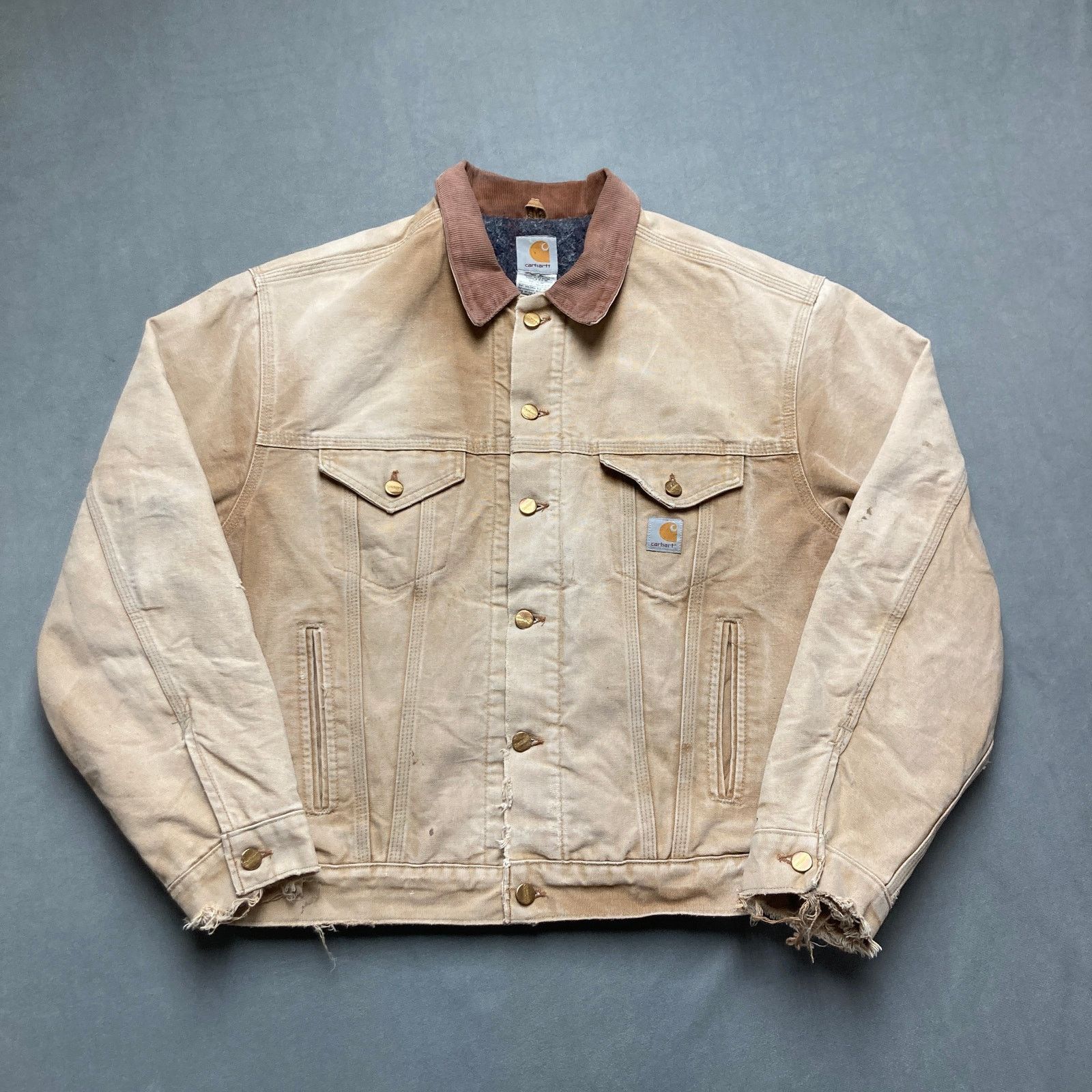 Carhartt Carhartt Trucker Jacket J148 Blanket-Lined Duck Mens Large Size US L / EU 52-54 / 3 - 1 Thumbnail