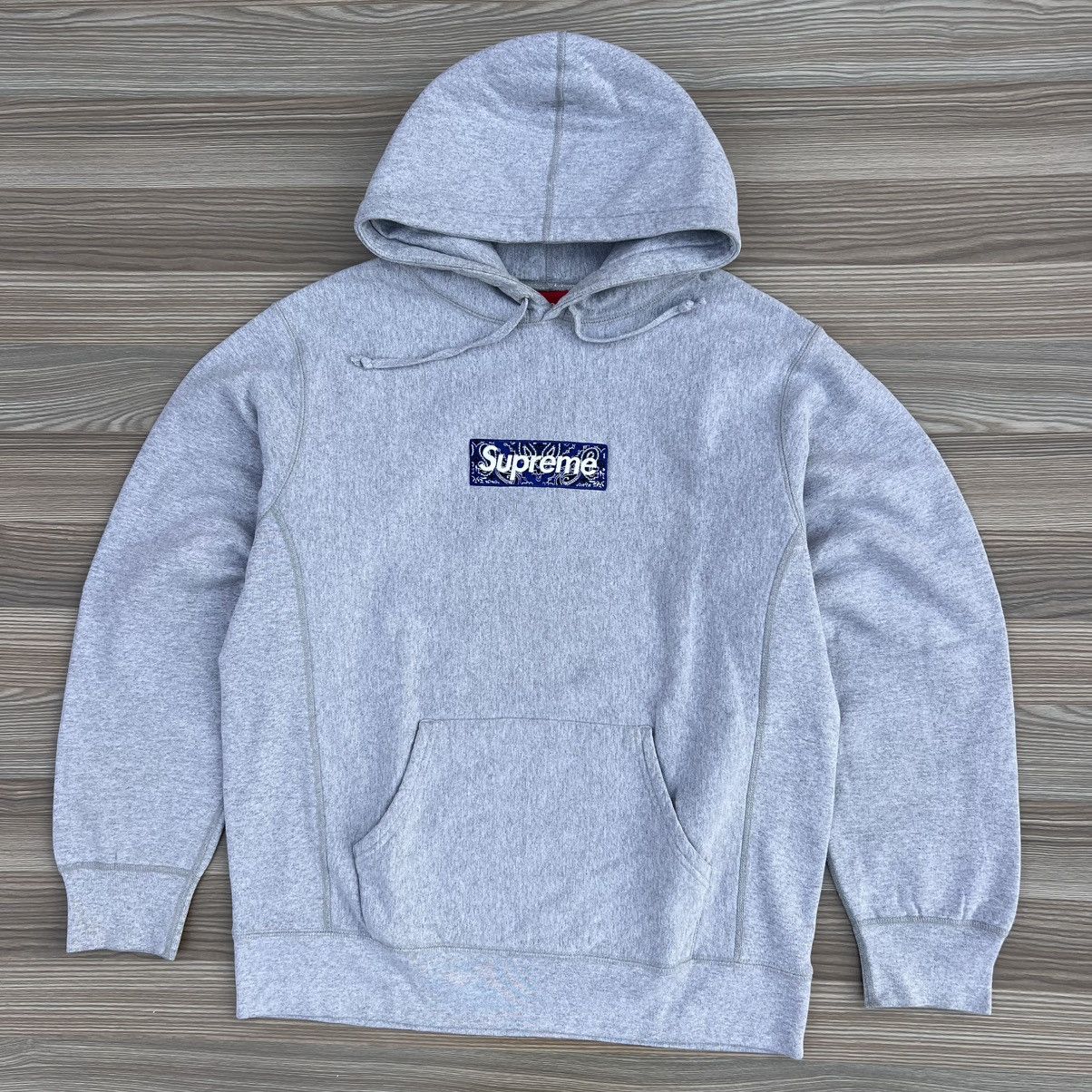 Supreme Bandana Box Logo Hooded グレー Supreme Bandana Box Logo Hooded Sweatshirt Heather Grey Large F/W