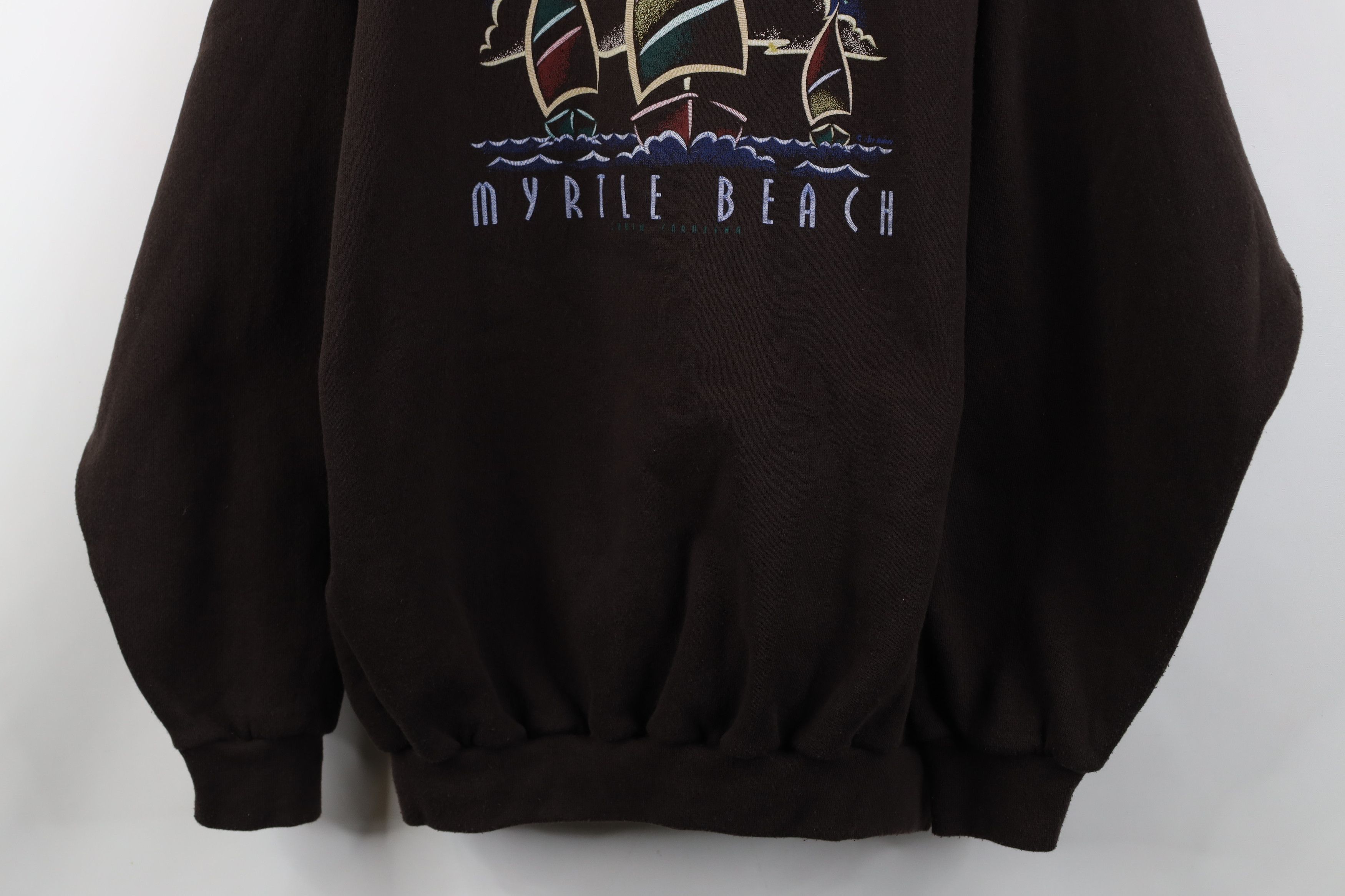 Vintage Vintage 90s Heavyweight Myrtle Beach Sailboat Sweatshirt USA Size XL / US 12-14 / IT 48-50 - 3 Thumbnail